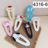 Impression Cute Cats and Dogs style 12 Pcs Multicolor Hair Clip Set